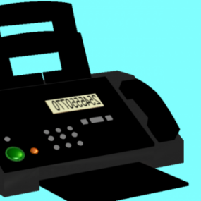 Modelo 3d de máquina de fax vintage