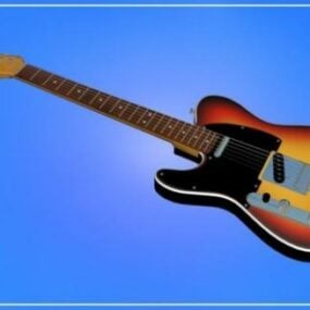 Modello 3d della chitarra Fender Telecaster