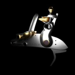Flintlock pistoolmechanisme 3D-model