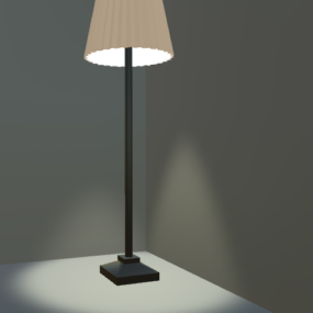 Modelo 3d de luminária de chão padrão