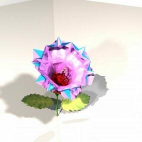Modelo 3d de flor de fantasia