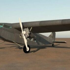 Vintage vliegtuig Ford Trimotor 3D-model