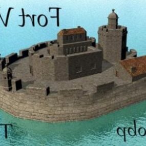 Fort Vauban castle 3D-model