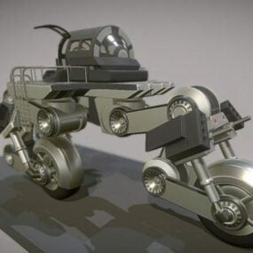 फ्यूचरिस्टिक ट्राइक बाइक 3डी मॉडल