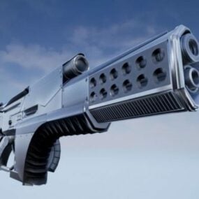 โมเดล 3 มิติปืนแนวคิดอาวุธแห่งอนาคต