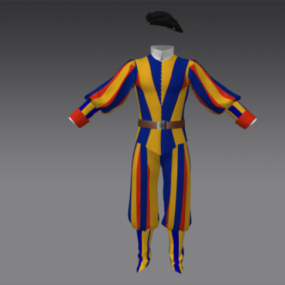 3D-Modell der Schweizergarde-Kleidung