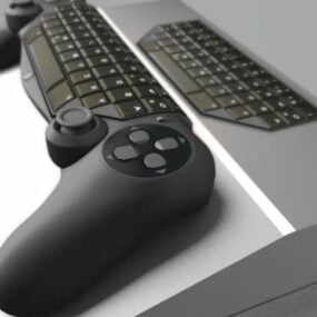 Modelo 3d de teclado gamepad híbrido