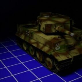 Tysk Tiger I Tank 3d-modell fra verdenskrig
