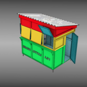 3d модель торгового будинку кіоск