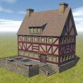 Tavern Cottage House 3d model