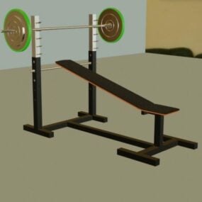 Gym Bench Press Equipment 3d model