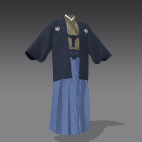 Time Lord Collar Coat Fashion 3d model