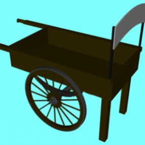 عربة اليد خمر نموذج 3D