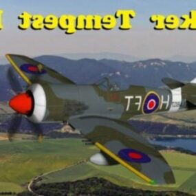 Vliegtuigen Hawker Tempest Mkii 3D-model