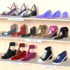 Heel Shoes Showcase Shelf