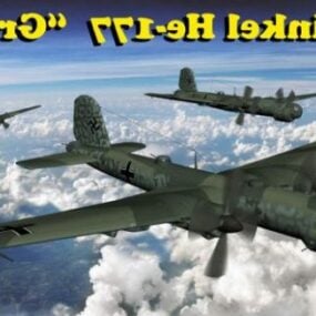 Heinkel He177 Greif Vliegtuig 3D-model