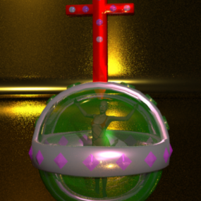 Granada de esfera de ficção científica Modelo 3D