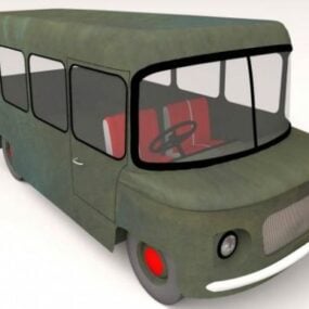 Cartoon Bus Honker 3d model