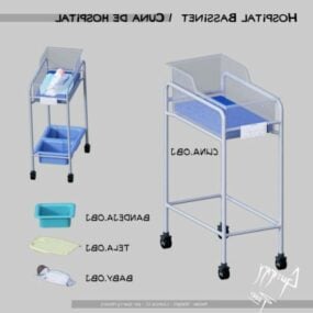 Hospital Bassinet 3d model