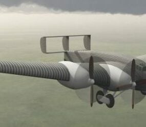 Bommenwerper B24 Militaire vliegtuigen 3D-model