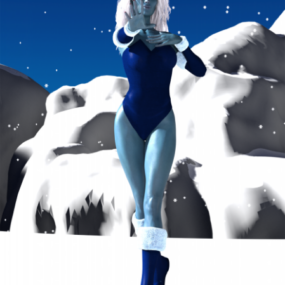 Killer Frost cosplay karakter 3D-model