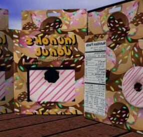 Donut Cake Box 3d-modell