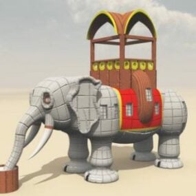 Sculpt Elephant Cartoon Character 3d model