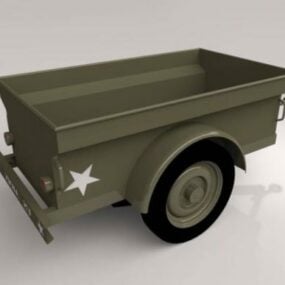 M100 Military Trailer Cart 3d-model