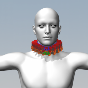 Native Girl Head 3d model