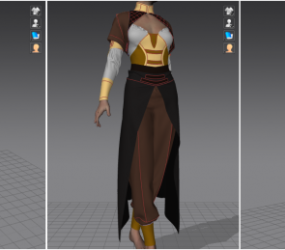 Marvelous Garment Warrior Girl 3d-modell
