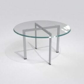 Einfaches rundes Glastisch-3D-Modell