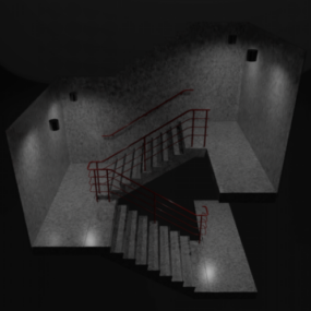 模块化紧急楼梯3d模型