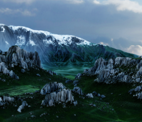 مدل سه بعدی Snow Mountain Landscape