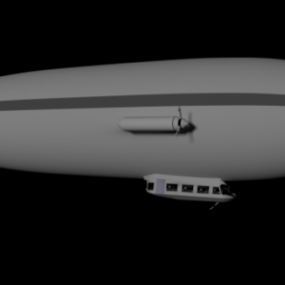 Modelo 3d del dirigible Zeppelin
