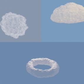 Mô hình 3d hình dạng tiếng ồn và đám mây