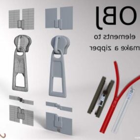 3D model Zipper Element
