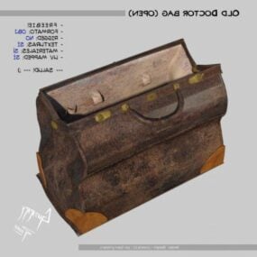 Old Doctor Bag Leather 3d model