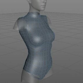 Office Female In Dress Character 3d model