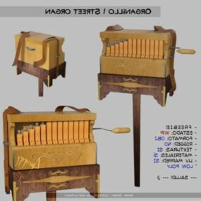 Street Organ Instrument 3d-modell