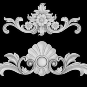 Ornamento floreale in stile romano modello 3d