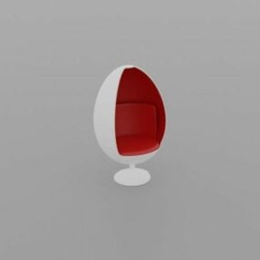 3D model oválného křesla Egg