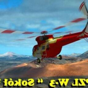 Hélicoptère Pzl modèle 3D
