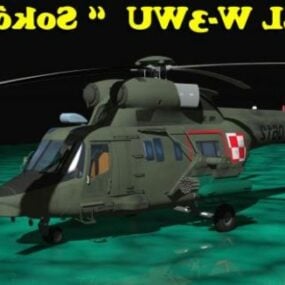 Pzl W3wu Helicopter 3d model