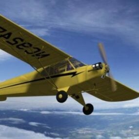 Piper Cub老式飞机3d模型
