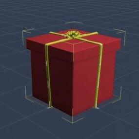 Present Box With Ribbon 3d model