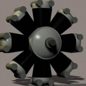 Radial Aircraft Engine 3d model