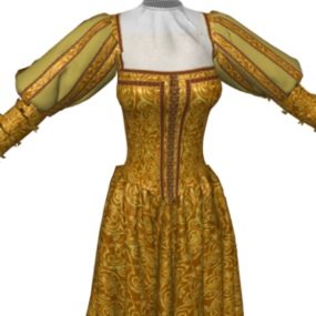 Renaissance Dress 3d model