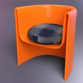 低座紫色座椅3d模型