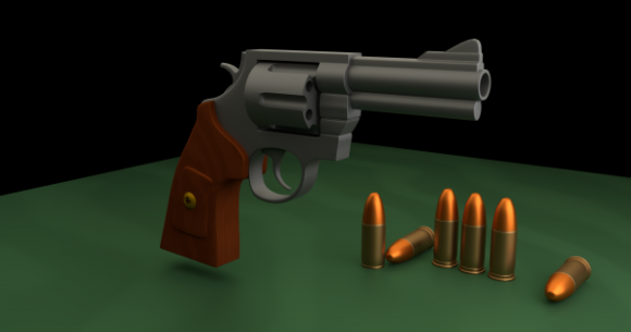 Concepto de pistola de revólver
