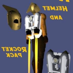 Modello 3d del personaggio di Rocket Guy